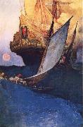 An Attack on a Galleon Howard Pyle